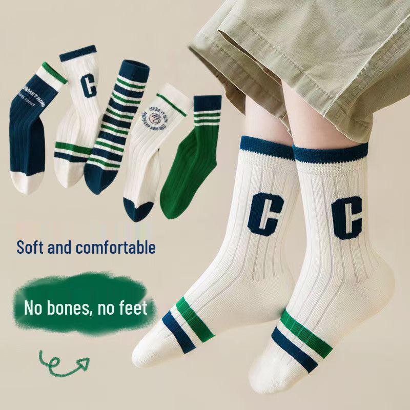 Children's Pink Princess Socks: Autumn & Winter Lace Rabbit Design