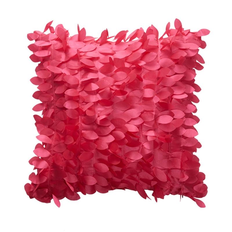 Pillow Cover 42x42cm Soft Decorative 3D Leaf Cushion Case Unique Touching For Sofa Couch Bed In Living Room