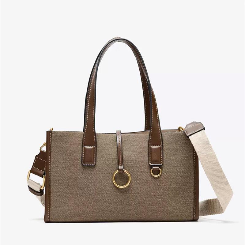 

New Simple Casual Canvas Bag Women s Handbag Zipper Shoulder Bag 2025 Fashion Ladies Square Tote Shopping Bag