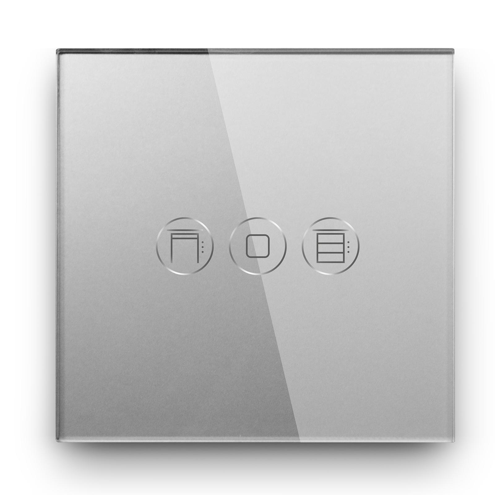 BSEED EU Zigbee Smart Touch Blinds Switch Electric Wall Roller Shutter Switch Tuya Google Home Alexa Voice Wireless Control 5A Need Zigbee Gateway серый
