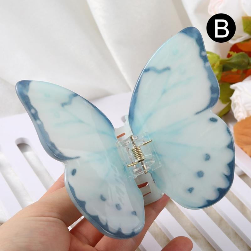 Acryl Schmetterling Haarspange Simulationsschmetterling Haarklammer Stilvolles Haaraccessoire Modischer Haargriff Geschenk für Mädchen