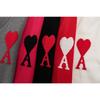 AMI 2025 Autumn and Winter Men's New Red Heart Letter V-neck Sleeveless Couple Sweater Vest