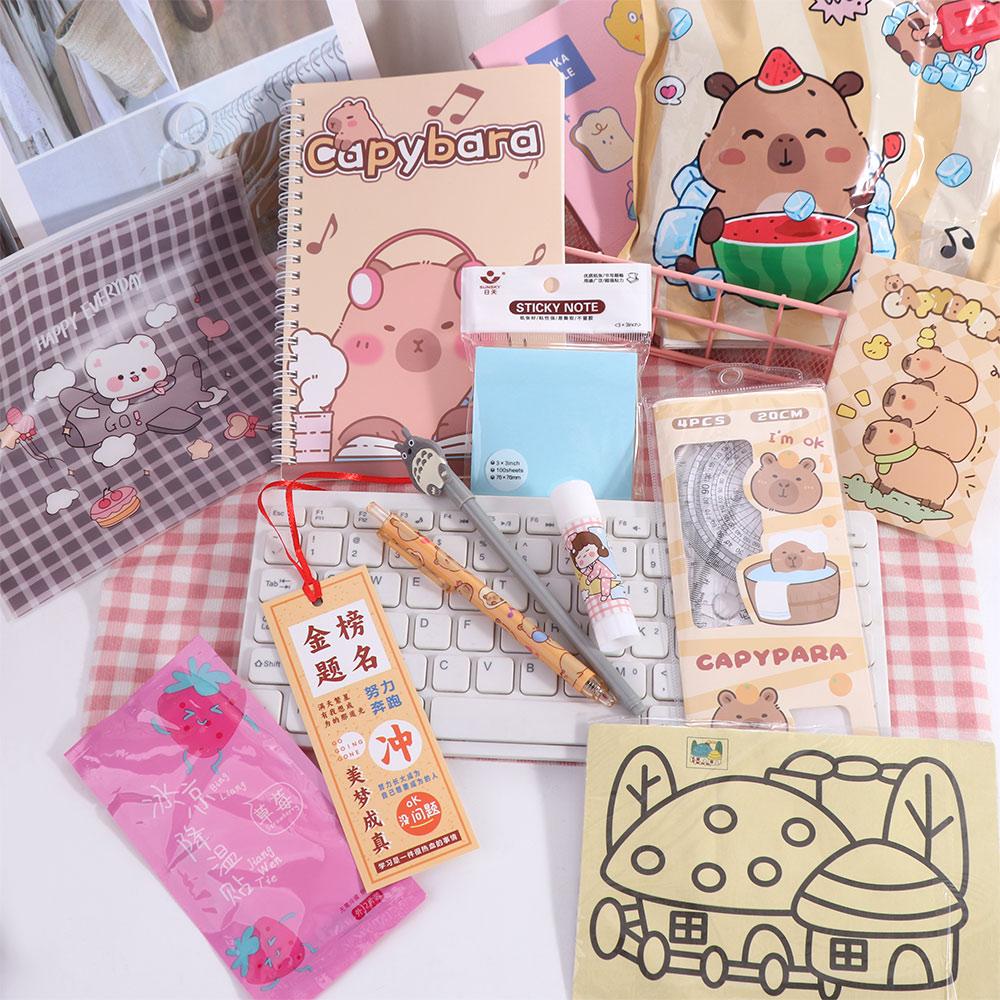 Metric Ruler Cartoon Eraser Stationery Multifunctional Capybara Gift Pack  Measuring Tool