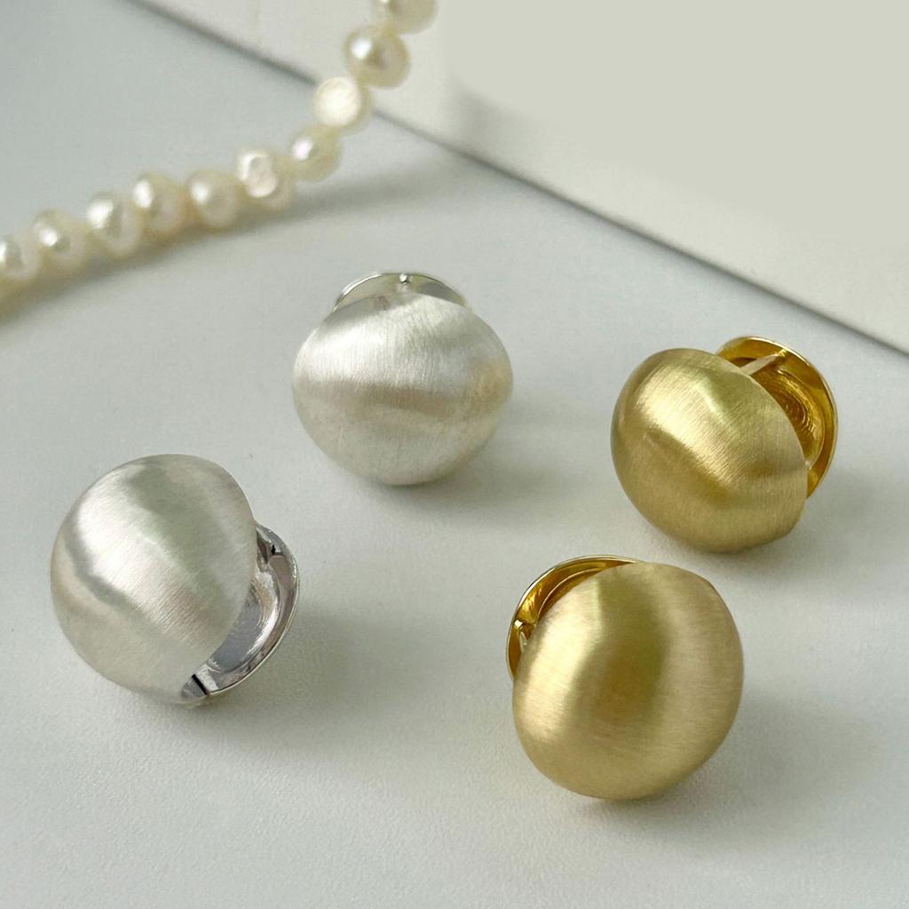 Unique Ball Shape Studs Earrings Ear Studs Fashion Ears Jewelry Copper Texture Suitable for Various Occasion Wear