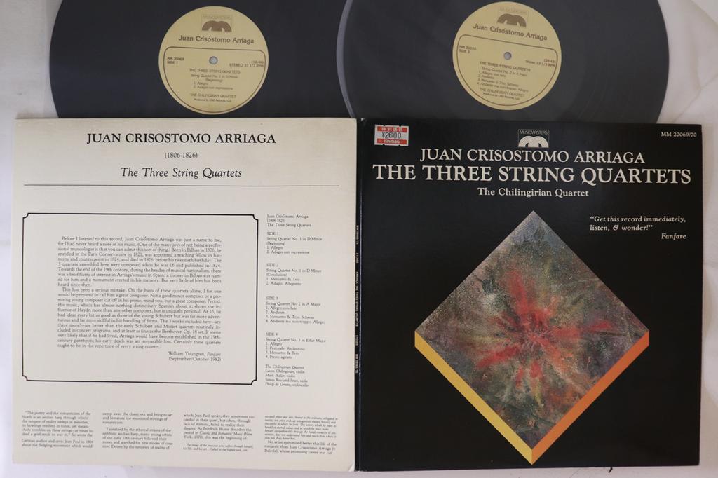 LP Record CHILINGIRIAN QUARTET - Juan Crisostomo Arriaga: Three Stri MM2006970 MUSICMASTERS 1983 US Classical Used