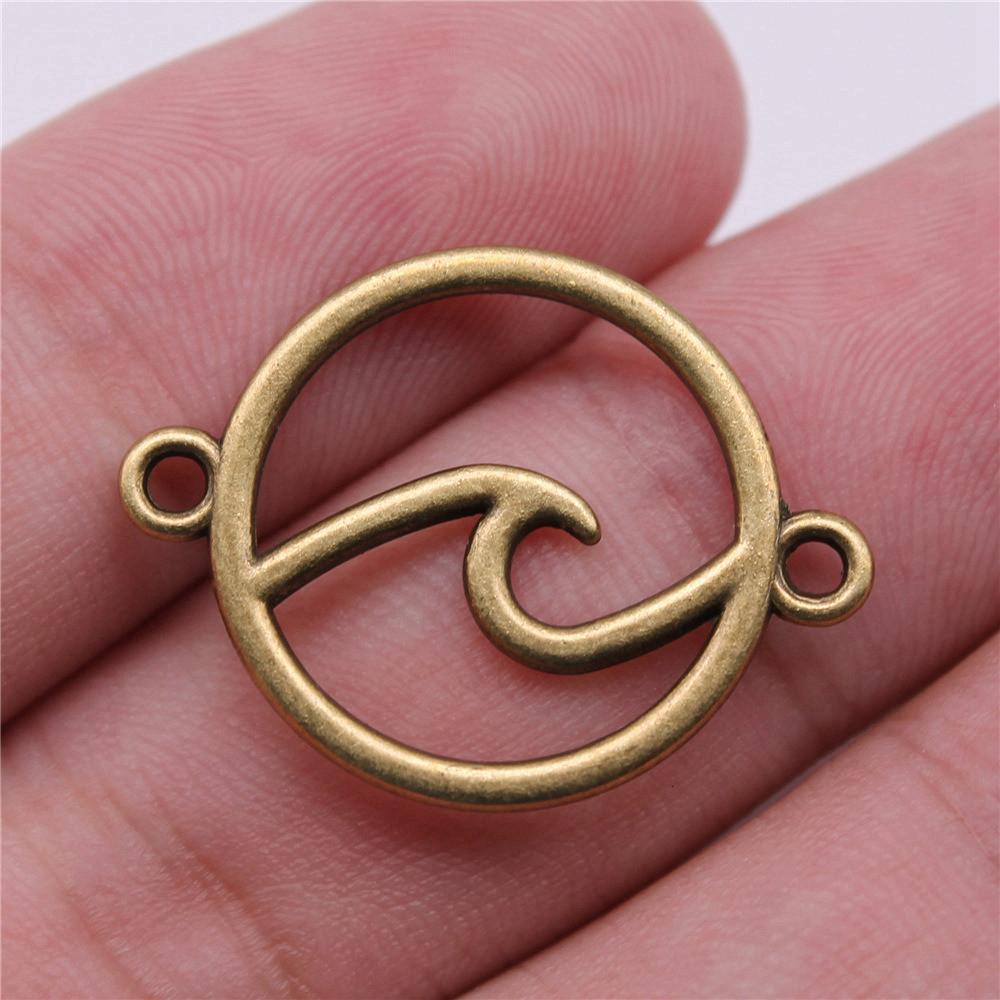 Berloques Pingentes Ondulados Gota de Água Espiral Materiais de Joalheria Infantil QC135