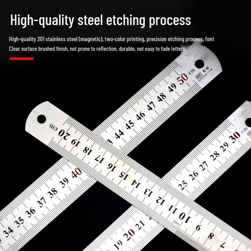 Fanxing 100cm Stainless Steel Ruler 5-Pack