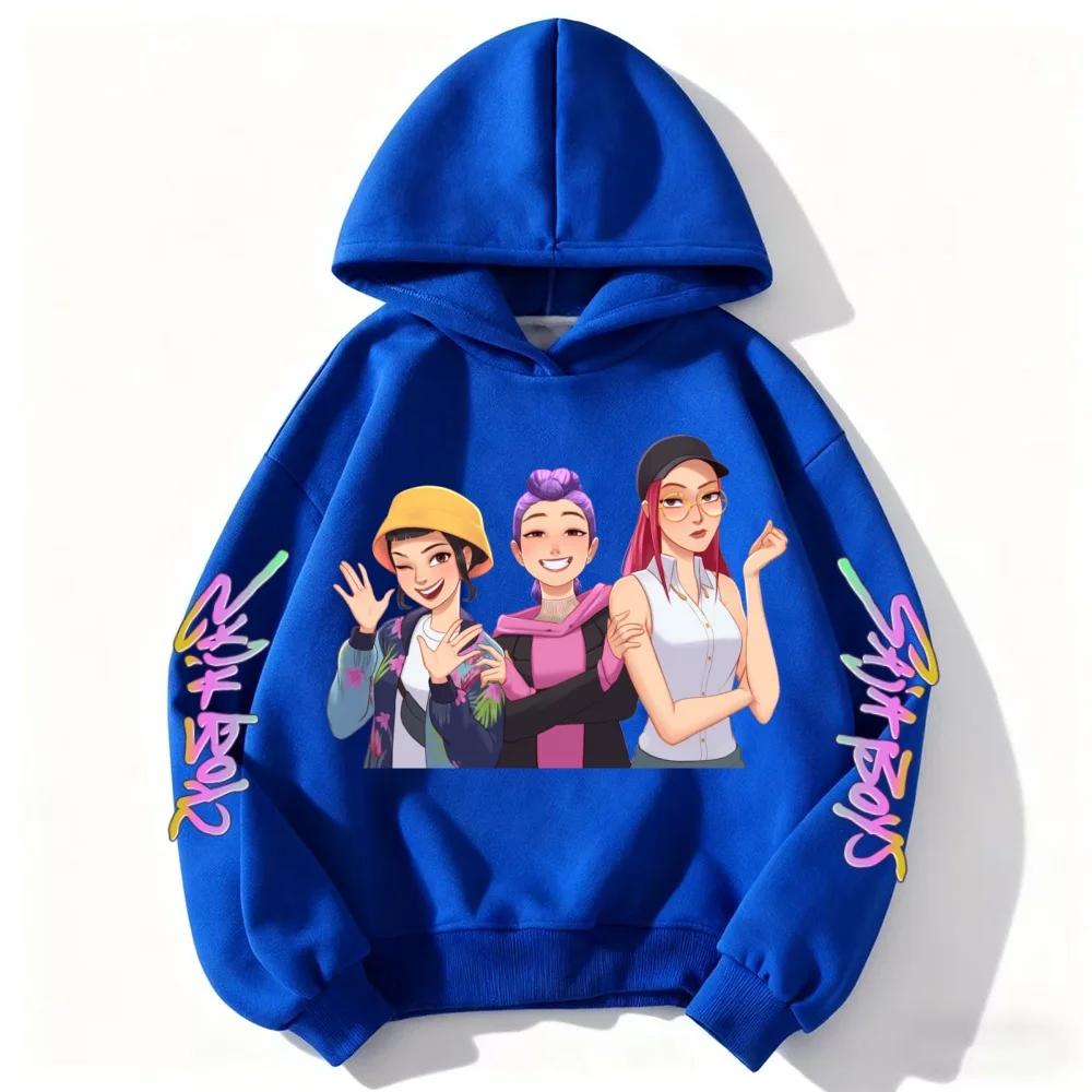 Popular Kpop Demon Hunter Children's Sweatshirt Boys and Girls Clothing Autumn and Winter Warm Children's Hoodie