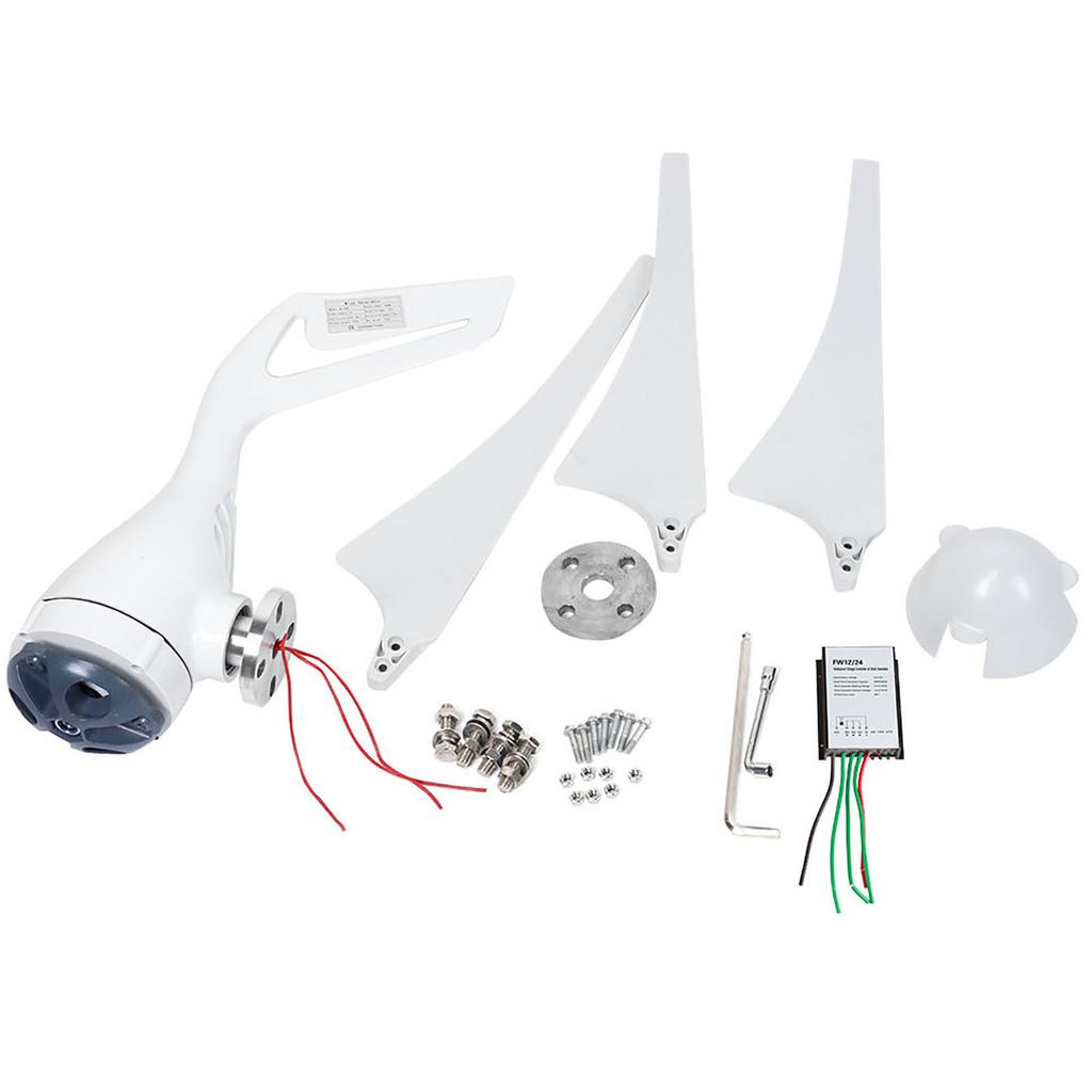 300/600W DC12V/24V Wind Turbine 3 Blades Horizontal Wind Generator Kit for Household 12V