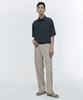 MUSINSA STANDARD Relaxed Linen-Like Short Sleeve Shirt [Dark Gray]