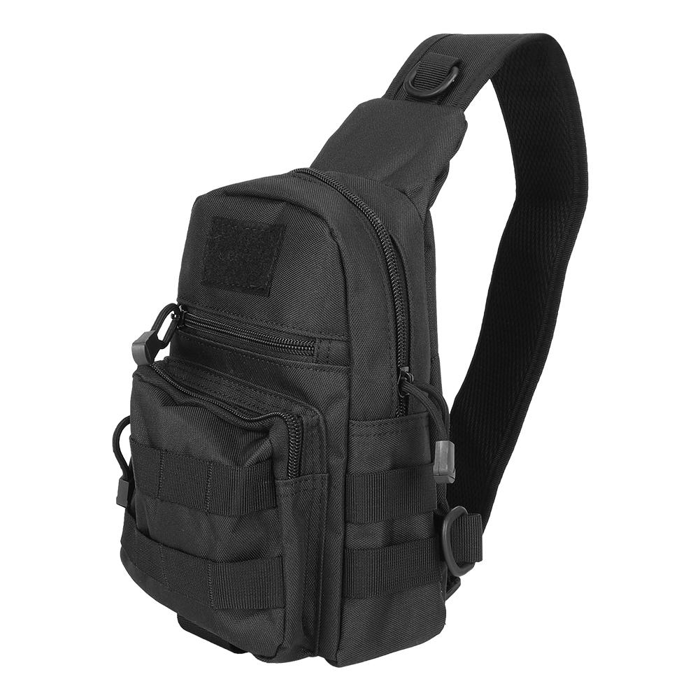 

Спортивная сумка-слинг на грудь Camouflage Tactics Outdoor Compact Haversack Hiking Cycling Pack BagBlack