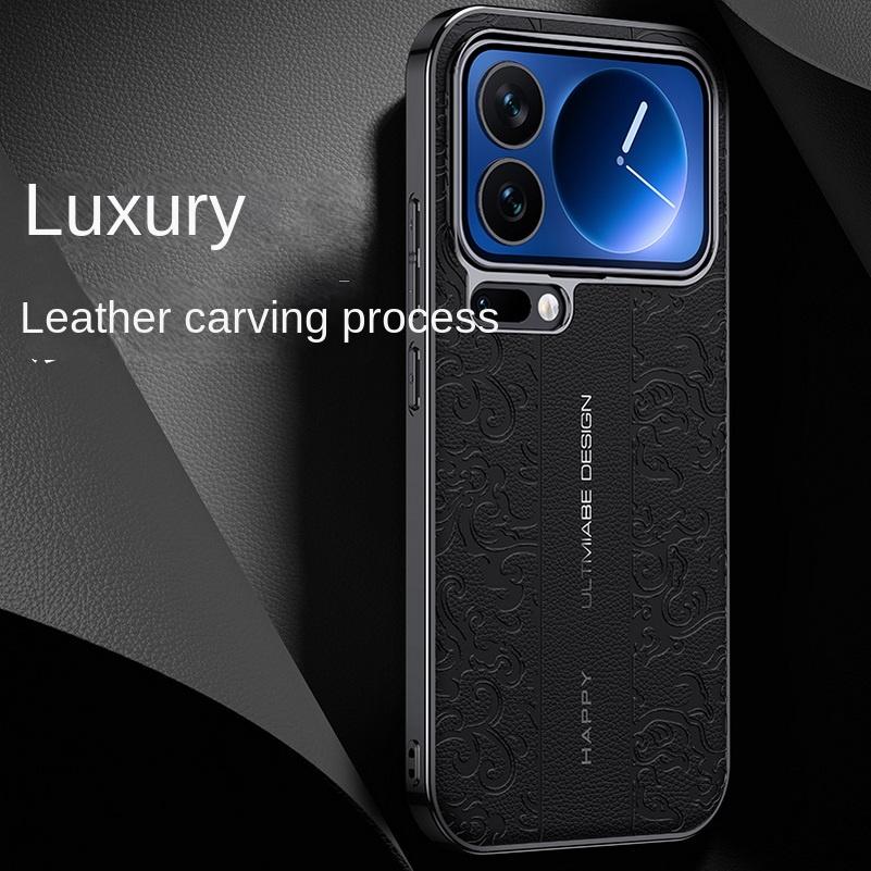 Luxuriöse Glückswolken-Ledergravur-Präge-Hülle für Xiaomi 17 Pro Max Mi 17 Pro xiaomi17 Beschichteter Rahmenabdeckung
