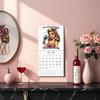 Vintage Pin Up Girl Wall Calendar – Retro American Style Monthly Hanging Art Calendar For Home Decoration