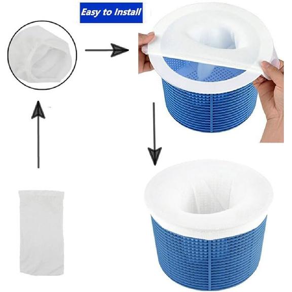 Pool Skimmer Socks, 35 Pack Perfect Pool Filter Socks for Pool Baskets, The Durable Filter Socks Nets Cleans Debris and Leaves to Protect Your Pools