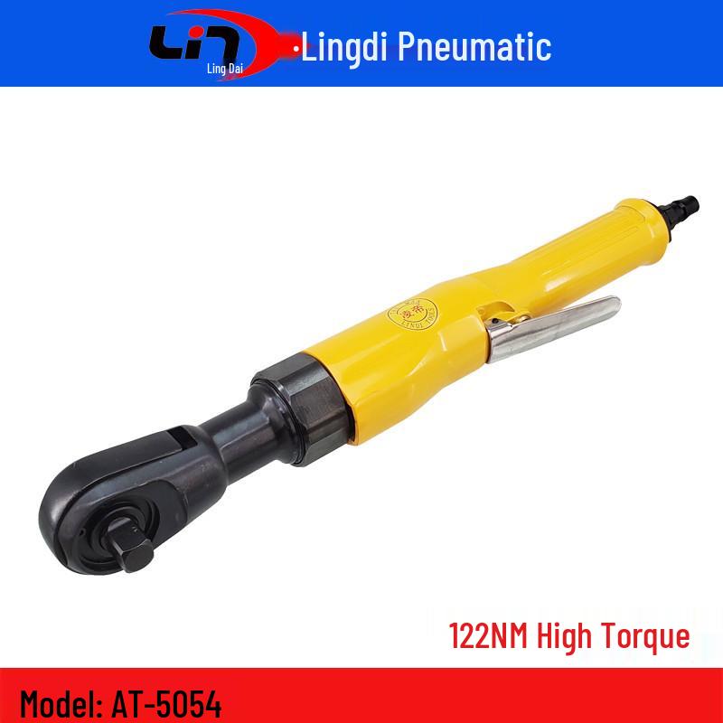 Taiwan Lingdi AT-5054 High Torque Heavy Duty Pneumatic Ratchet Wrench with Large Socket and Bent Head
