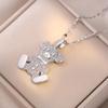 X0269 Steel Little Bear Necklace