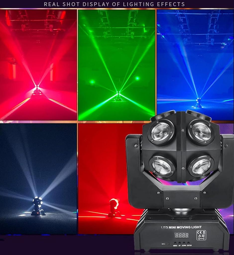 12x10W Football Beam Moving Head Light LED RGBW Full Color Stage Rotating Effect Lighting DMX512 For Disco Party KTV