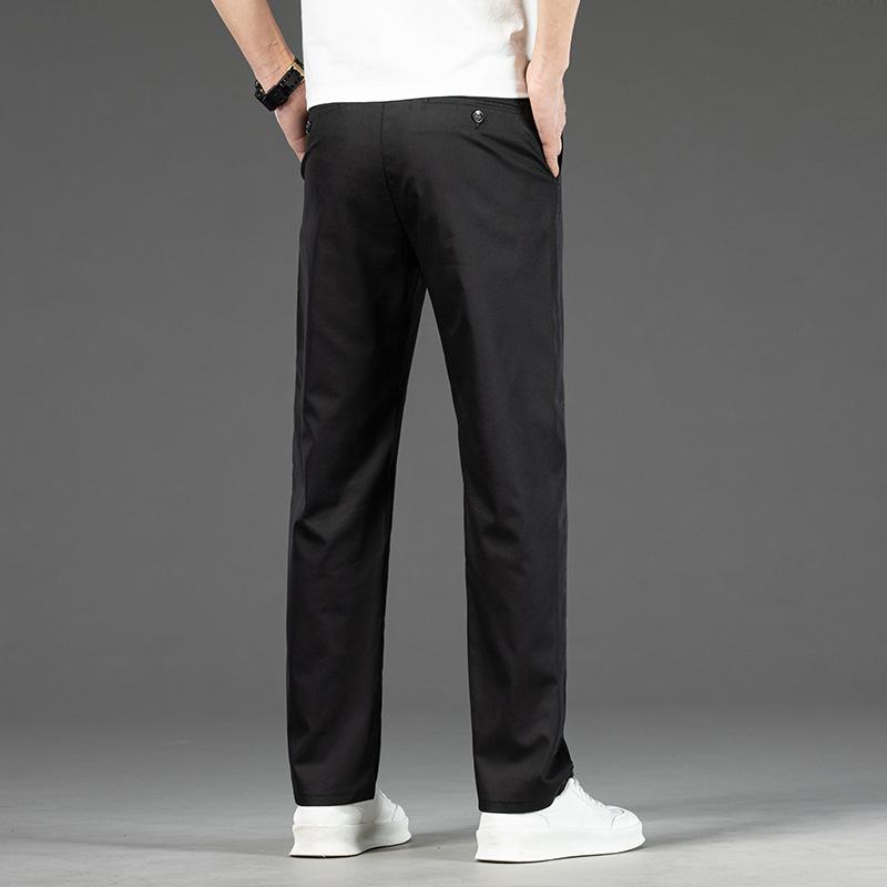 Spring And Autumn New Bamboo Fiber Casual Men'S Business Casual Loose Elastic Versatile Pants Straight Leg Pants