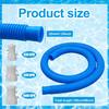 2 Pcs Pool Pump Hoses For Above Ground Pools 1.25" X 59" Pool Hose Replacement Blue Pool Filter Pump Hoses With 4 Metal Clamps And 2 Pipe Holders