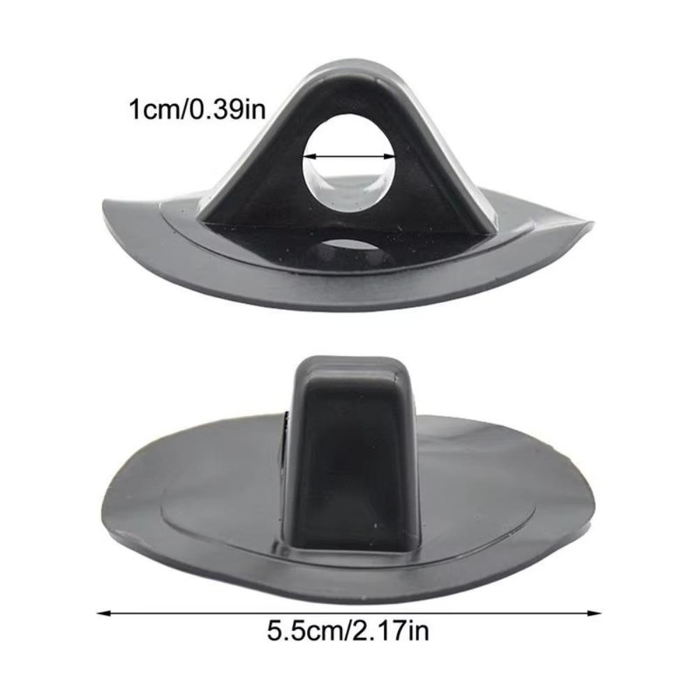 2Pcs PVC Inflatable Boat Safety Rope Buckle Black Awning Buckle Boat Safe Drag Rope Hook Anchor Rope Buckle