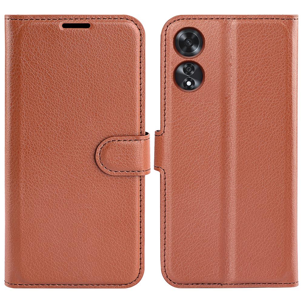 For Oppo A60 4G Case Anti-Drop Litchi Texture Leather Wallet Phone Cover