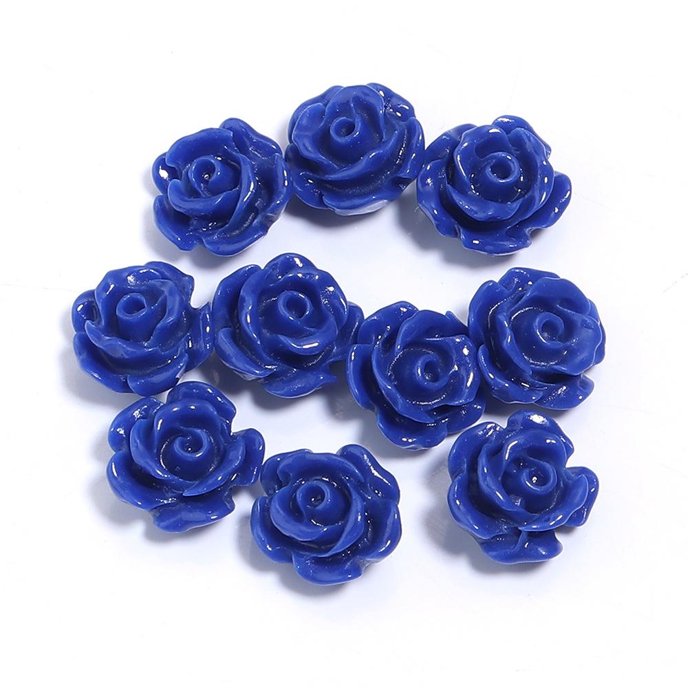 10pcs/lot 6 8 10 12 15mm Colored Resin Beads Imitating Coral Flower Charm Loose Beads For DIY Handmade Fashion Bracelet Necklace