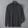 Men's Pure Wool Hoodie - Soft, Comfortable, Long Sleeve Knitwear for Autumn & Winter.