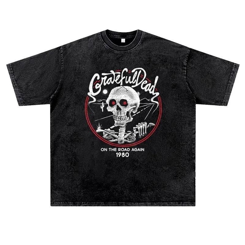 Schädel Totenkopf Skull T-Shirt Shirt Unterhemd Undershirt Baumwolle Schwarz 4XL