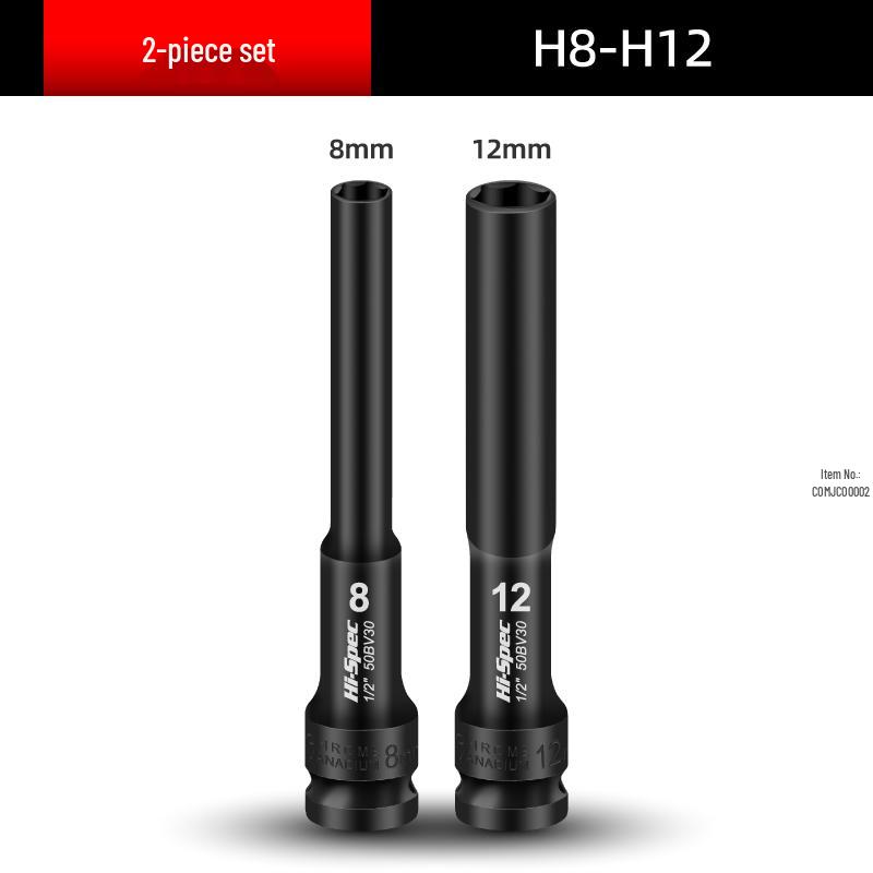 Extended Thin-Walled Hex Deep Impact Socket 8mm for Electric Wrench