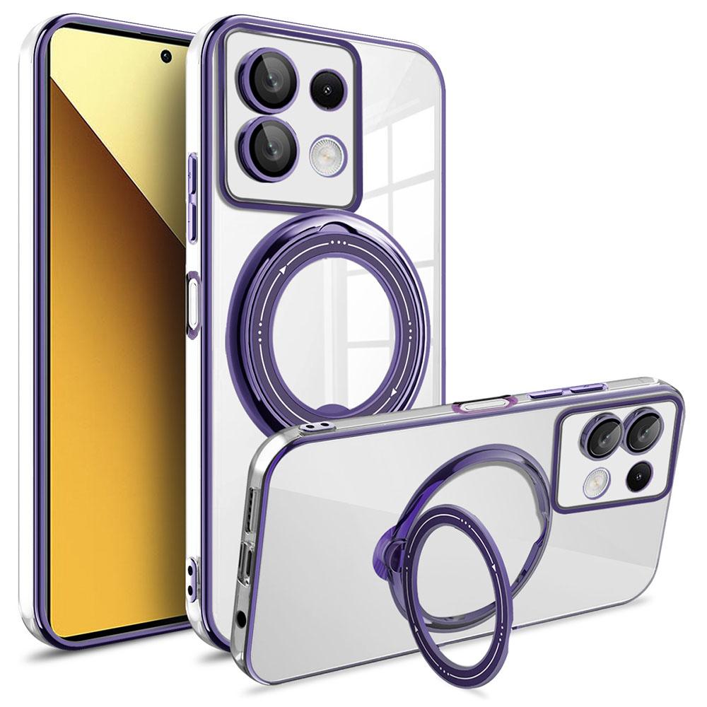 For Xiaomi Poco X6 5G/Redmi Note 13 Pro 5G Case Kickstand PC+TPU Magnetic Phone Cover