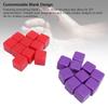 20PCS 16mm Blank Dice Set Plastic Multicolor DIY Cubes Six Sided Dices with Storage Bag for Board Games Red Purple