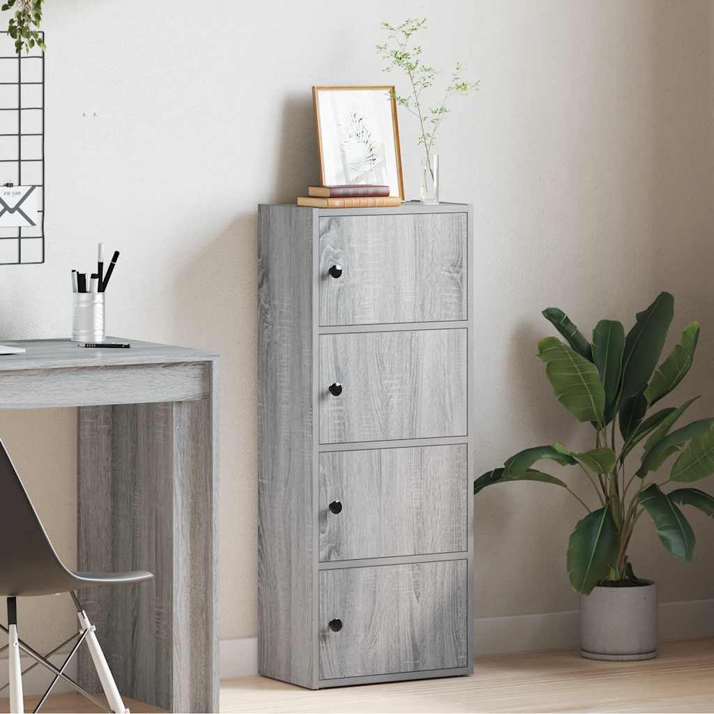 Bookshelf Grey Sonoma 40x24x102 cm Engineered Wood