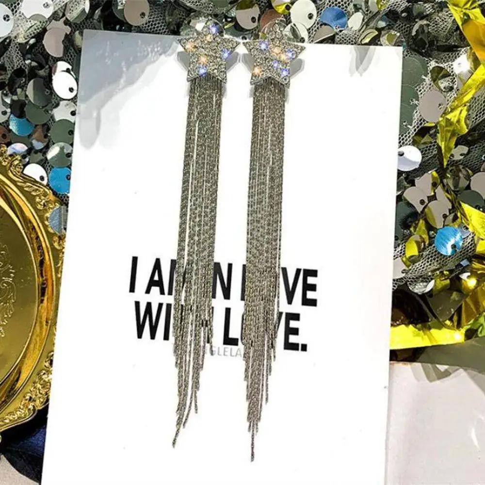 Fashion Trend Unique Design Elegant Exquisite Light Luxury Rhombus Zircon Earrings Female Jewelry Party Premium Gift