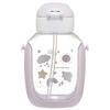 Skater PDSH6DX-A 530ml Children's Water Bottle with Straw, One-Push Operation