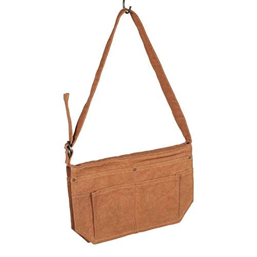 Dulton 2-Way Pouch Waxed Canvas Multipurpose Tool Bag, Camel, 260mm High x 360mm Wide, Y959-1266CAM