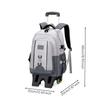 Padded Adjustable Straps Rolling School Backpack Multi-Pocket Stair-Climbing