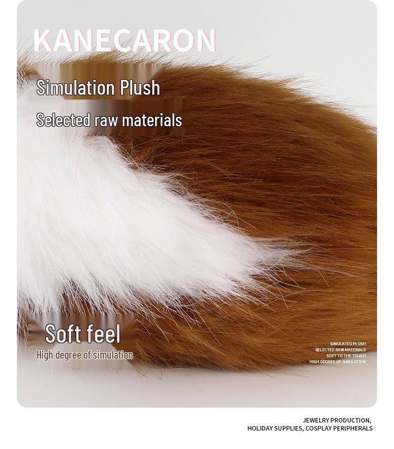 Set Fascia con Orecchie di Volpe e Coda Fatto a Mano - Carino Accessorio Cosplay per Tamamo-no-Mae