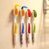 4pcs Creative Lovely Cartoon Animal Pattern Automatic Toothbrush Holder Strong Adsorption Wall Metal  Reused Toothbrush Holder