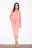 Loose Casual Dress - Viscose Dress - Coral Dress M246 Size