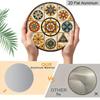 2D Flat, 1pc Round Vintage Mosaic Geometric Pattern Metal Sign, Metal Wall Door Hanging Decor, Suitable for Placing in Room/Restaurant/Bar/Front
