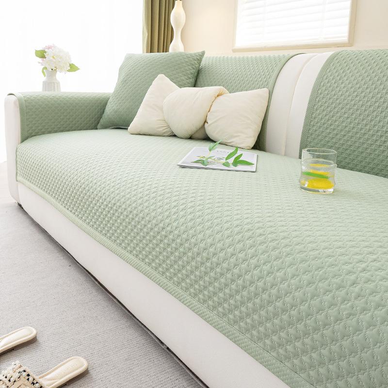 Summer Cool Doudou Ice Silk Sofa Cushion Mat Cushion Advanced Leather Sofa Cover  New Non-Slip Cover