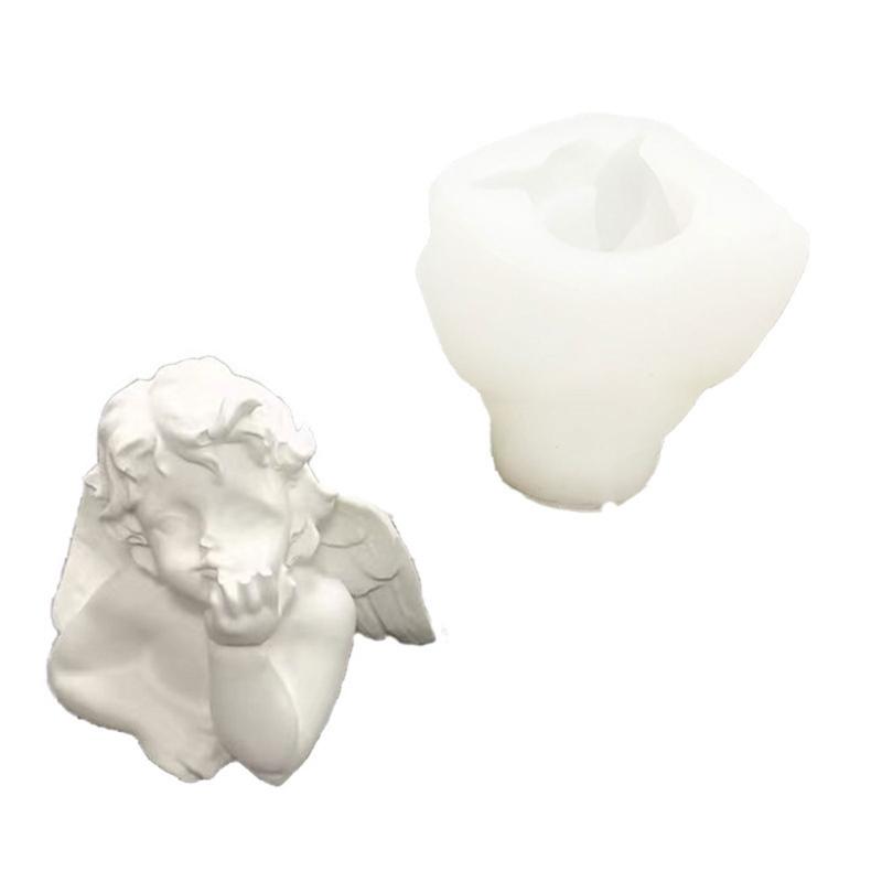 Statue Silicone Mold Candle Mold Non-stick Easy to De-mold for Making Candle Plaster Home Decorations