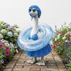 Summer Porch Goose Outfits Funny Goose Costume Set with Pool Float Swim Goggles Swinsuits Hawaiian Luau Style Bikini Set for Outdoor Patio Lawn Decor