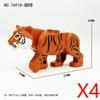 MOC Zwierzęta Zoo Klocki Słonie Tygrysy Słonie Małpy Łosie Niedźwiedzie Owce Wielbłąd Koń Krokodyl Lampart Mini Klocki DIY T11