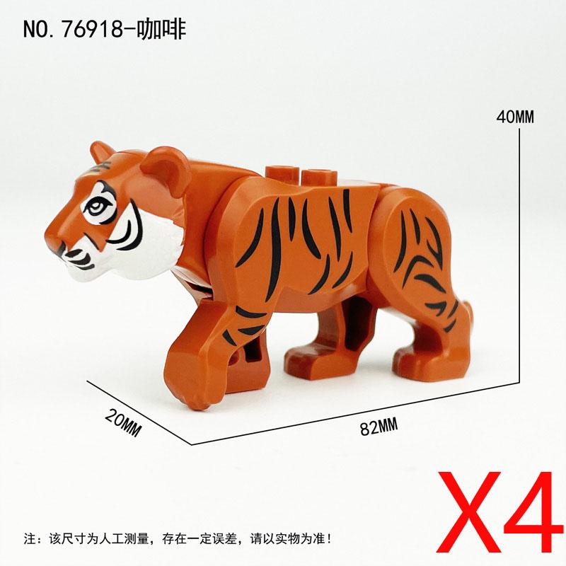 MOC Zwierzęta Zoo Klocki Słonie Tygrysy Słonie Małpy Łosie Niedźwiedzie Owce Wielbłąd Koń Krokodyl Lampart Mini Klocki DIY T11