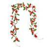 Simulated Christmas Rattan Vine No Maintenance Faux Willow with Red Berry Garland Wedding Party Home Decor