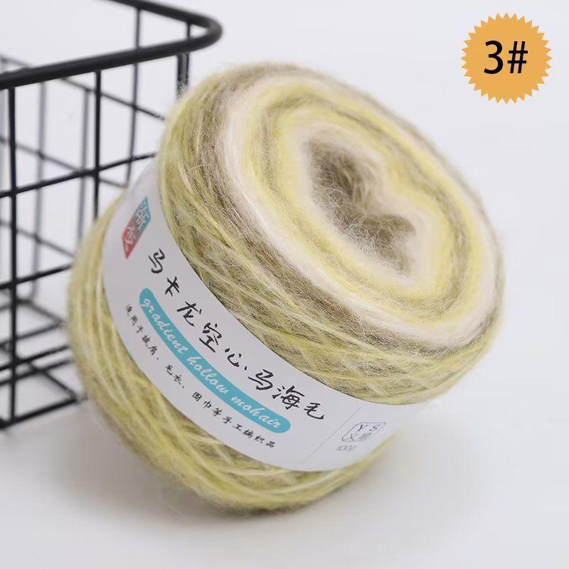 Gradient Mohair Yarn Ball for DIY Knitting & Crochet Projects - Perfect for Scarves, Sweaters, and Blankets