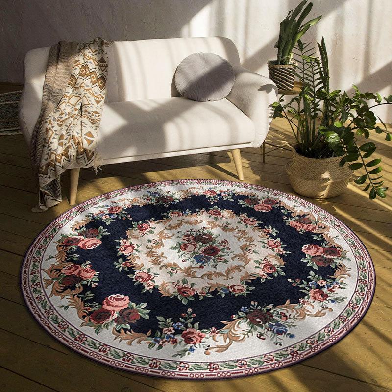 Moroccan luxury Round Carpet Living Room Decoration Large Area Rugs for Bedroom Home Rocking Chair Floor Mat Washable Nordic Rug