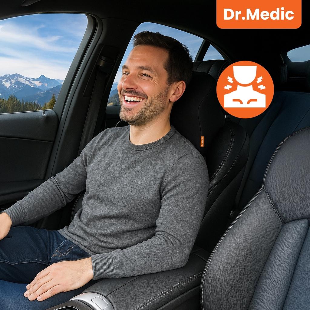 Dr.Medic Ergoneck™ Ergonomic Car Headrest Pillow for Driver and Passenger
