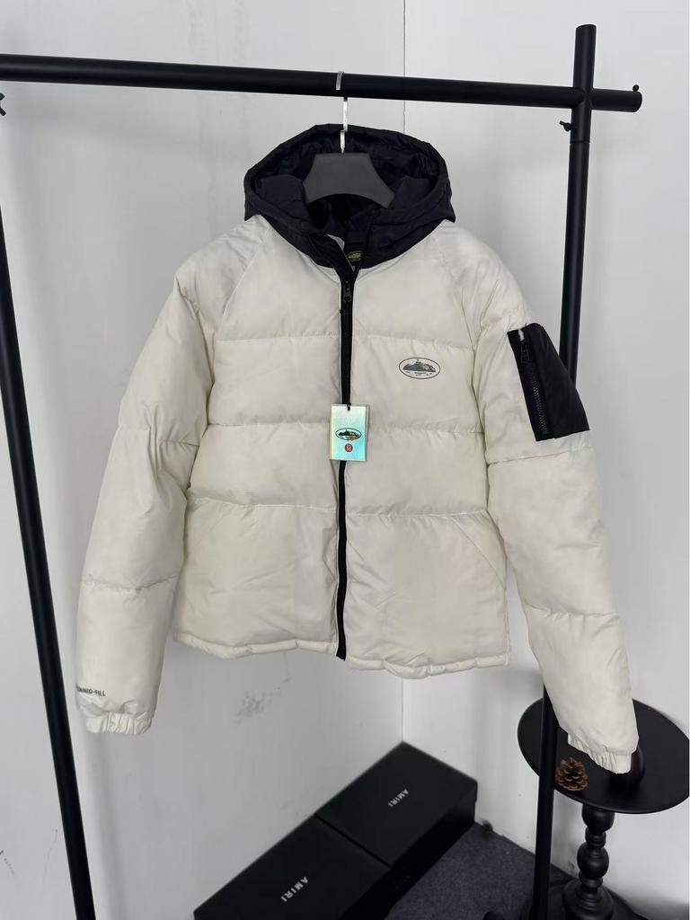 Korrigiert: Corteiz Alcatraz Hip Hop Kapuzenjacke aus Baumwolle mit gesticktem Schriftzug - Trendiger Amerikanischer Stil Mantel